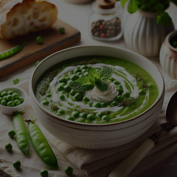Quels sont les secrets pour un velouté de petits pois à la menthe frais et savoureux ?